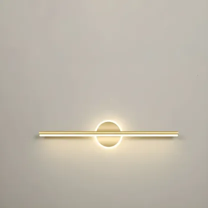 Gold 2-Light Geometric Residential Metal Vanity Light Image - 14