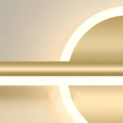 Gold 2-Light Geometric Residential Metal Vanity Light Image - 26