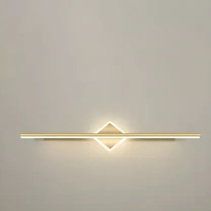 Gold 2-Light Geometric Residential Metal Vanity Light Image - 22