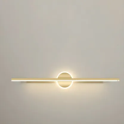 Gold 2-Light Geometric Residential Metal Vanity Light Image - 16