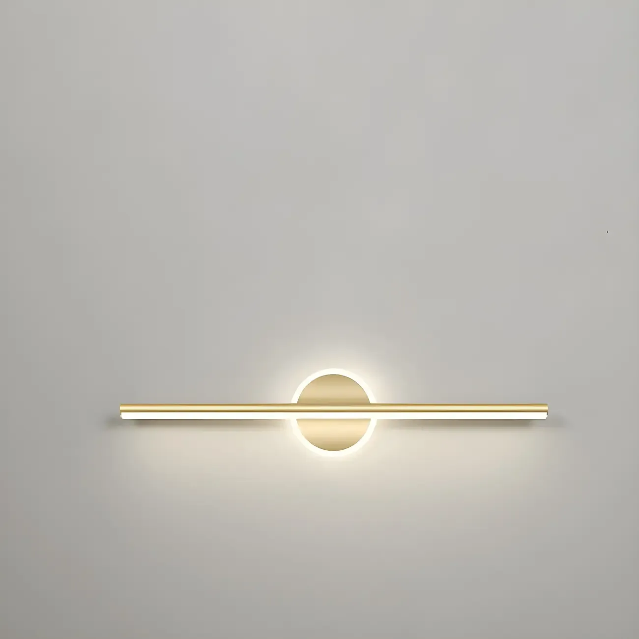 Gold 2-Light Geometric Residential Metal Vanity Light | HomeyFad