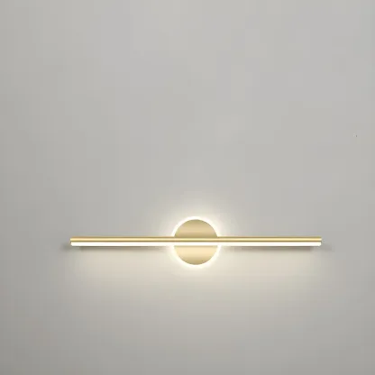 Gold 2-Light Geometric Residential Metal Vanity Light Image - 12