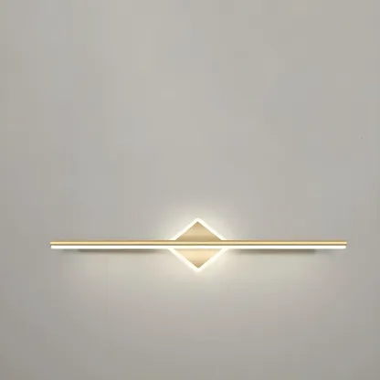 Gold 2-Light Geometric Residential Metal Vanity Light Image - 24