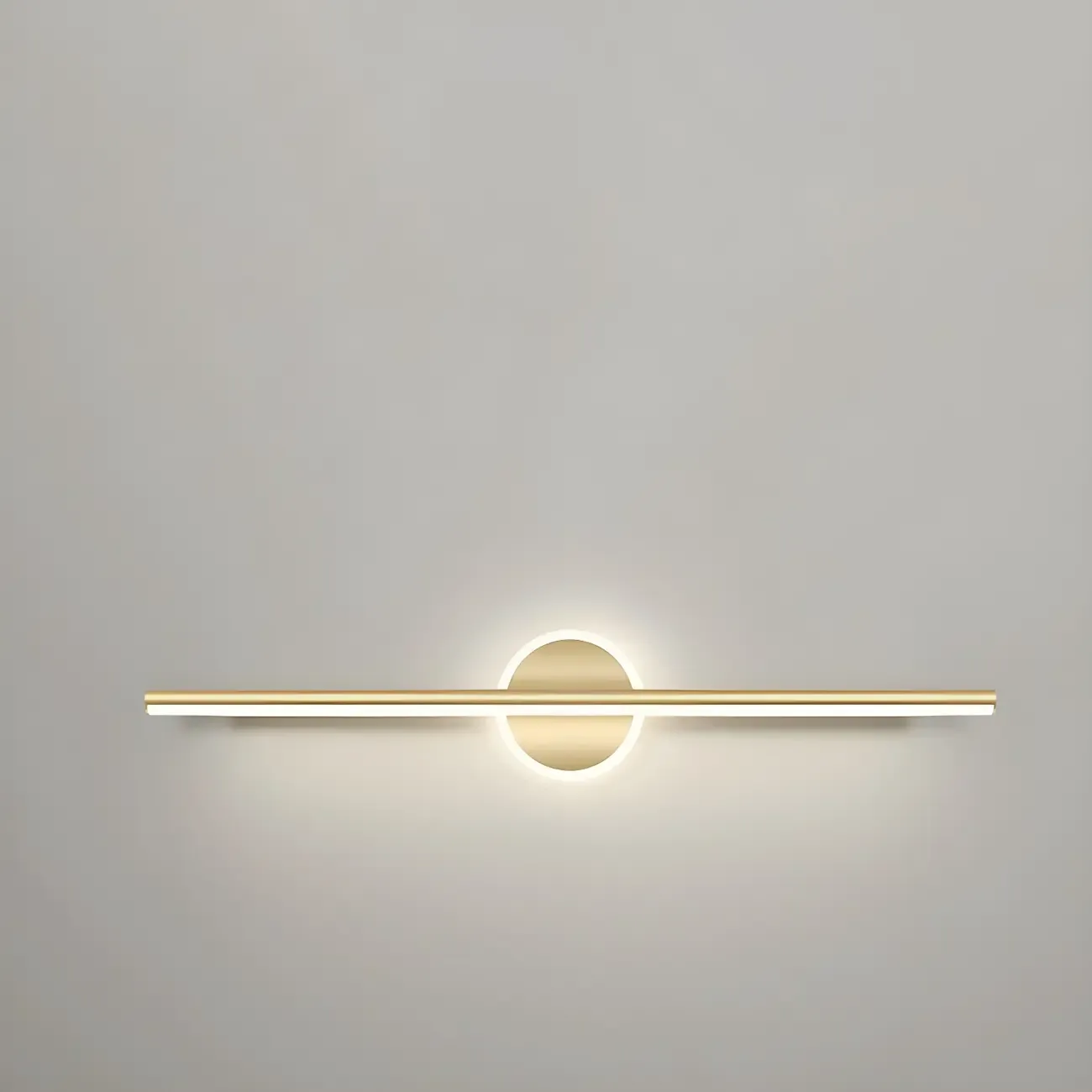 Gold 2-Light Geometric Residential Metal Vanity Light Image - 13