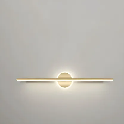 Gold 2-Light Geometric Residential Metal Vanity Light Image - 13