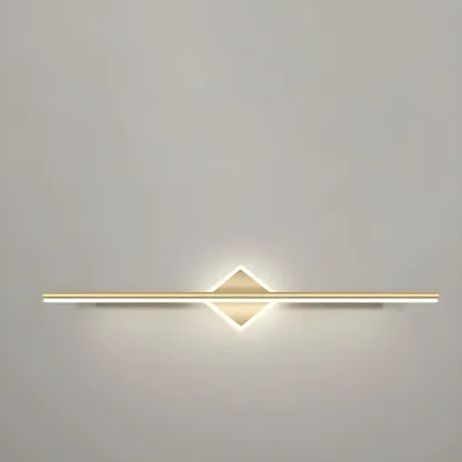 Gold 2-Light Geometric Residential Metal Vanity Light Image - 25