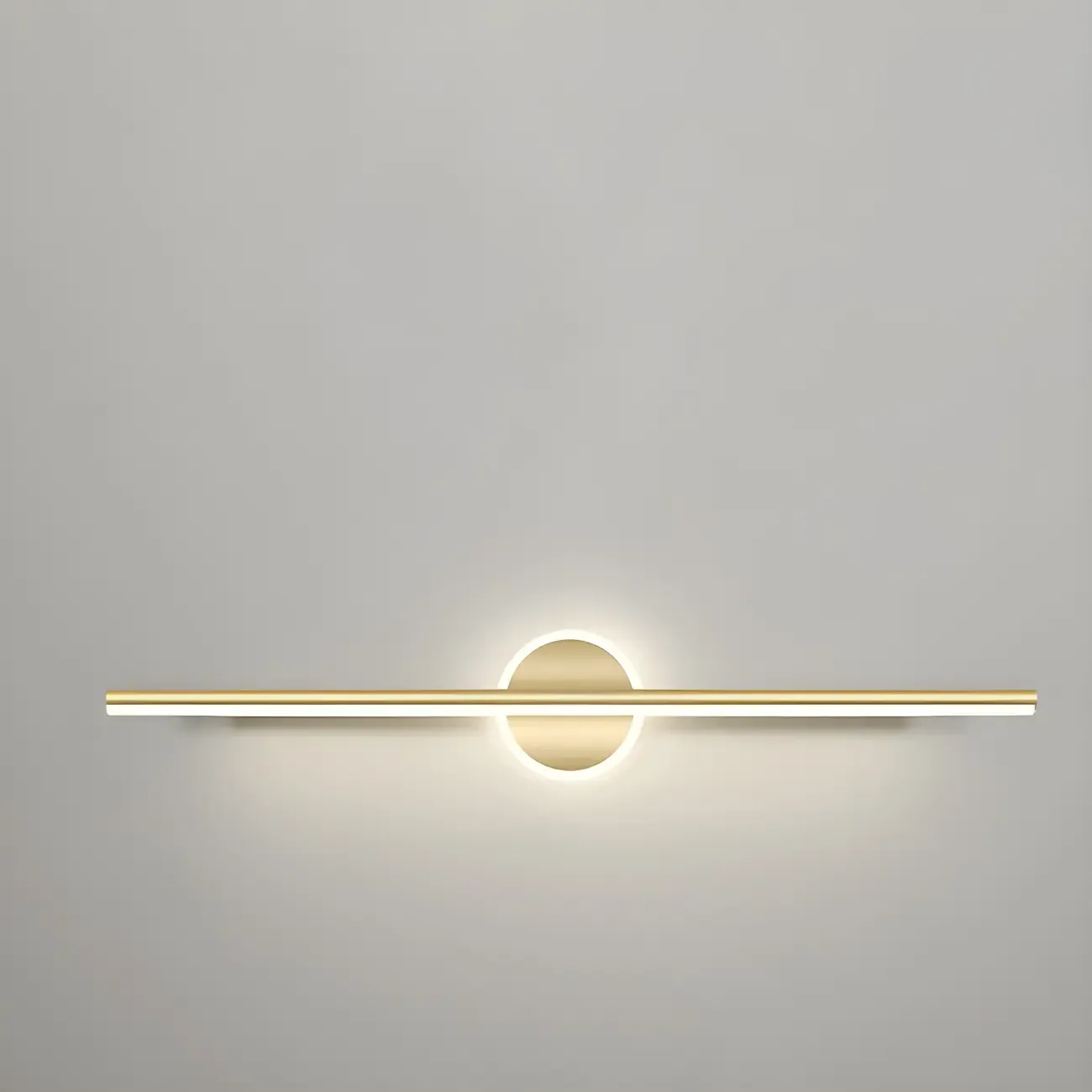 Gold 2-Light Geometric Residential Metal Vanity Light Image - 17