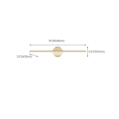 Gold 2-Light Geometric Residential Metal Vanity Light Image - 29