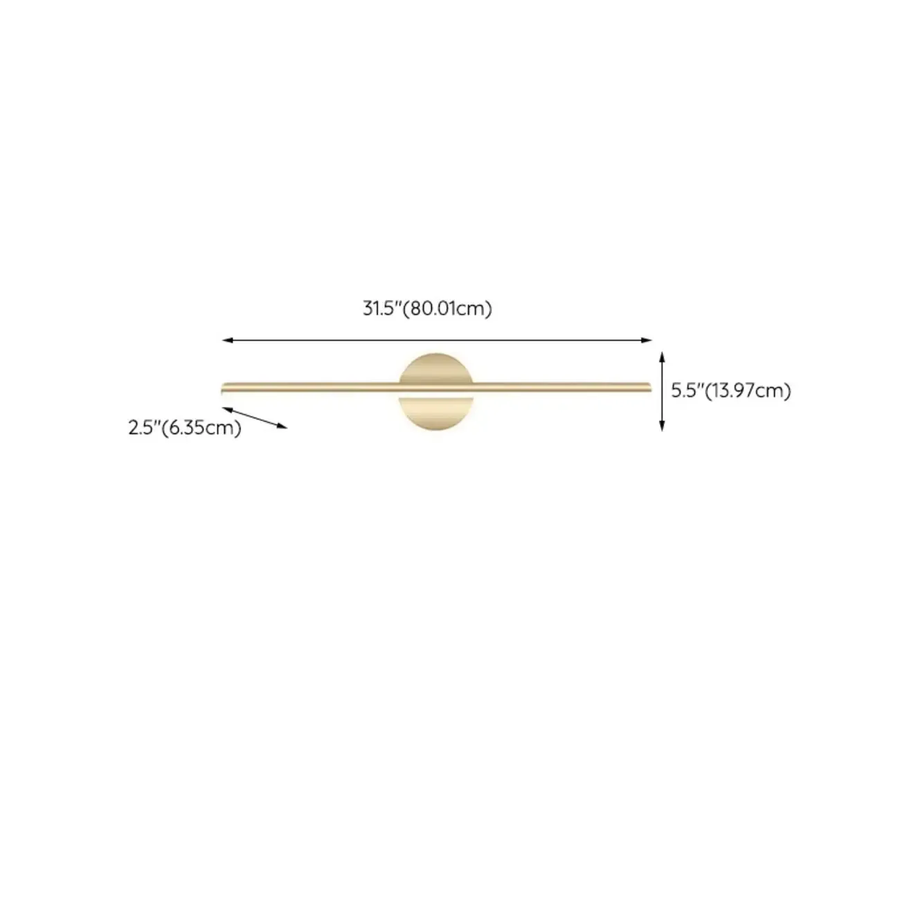 Gold 2-Light Geometric Residential Metal Vanity Light Image - 33