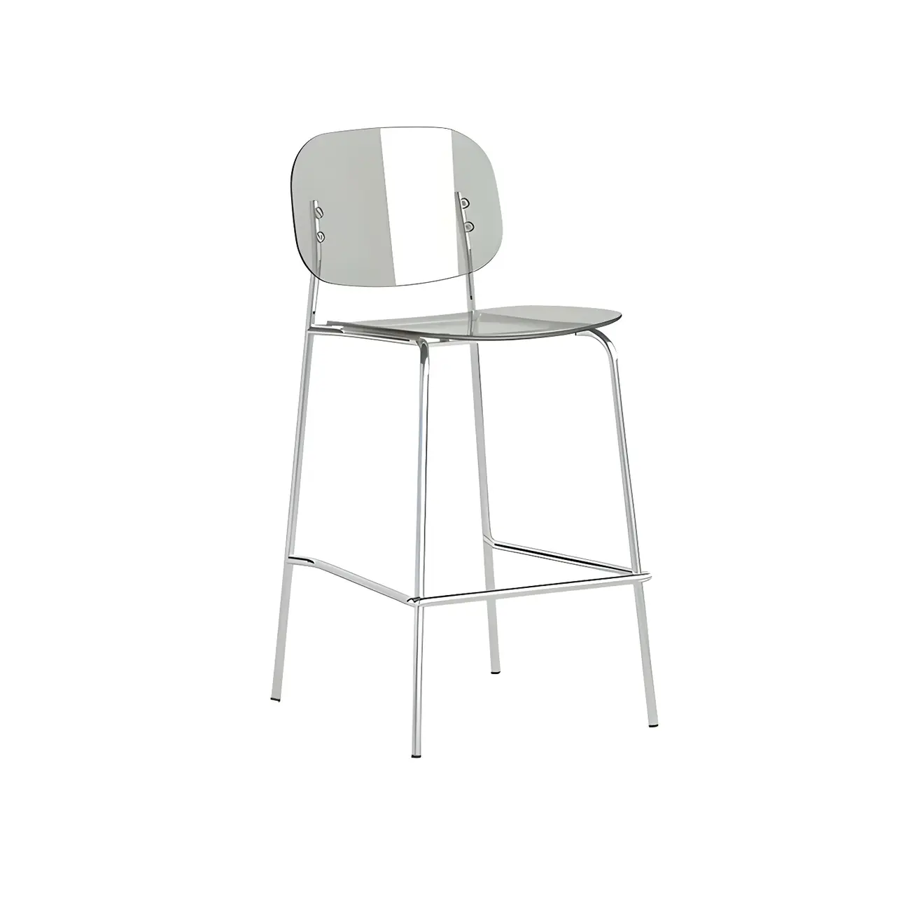 Modern Metal Counter Height Acrylic Bar Stools Image - 15 | homeyfad