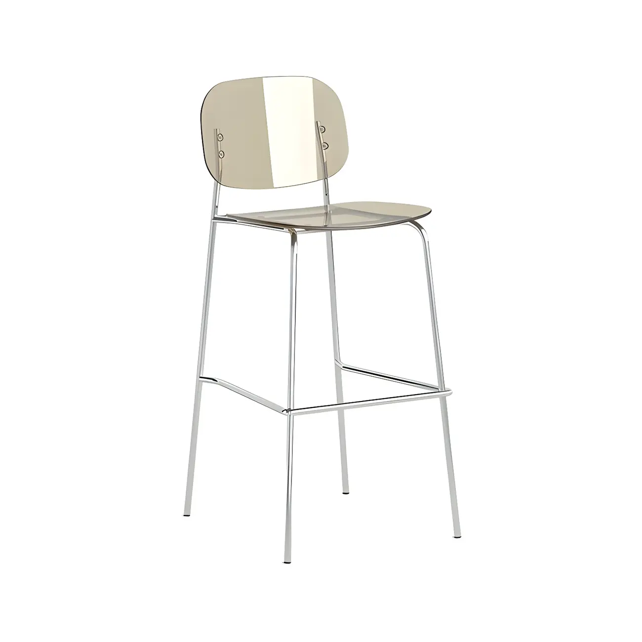 Modern Metal Counter Height Acrylic Bar Stools Image - 16 | homeyfad