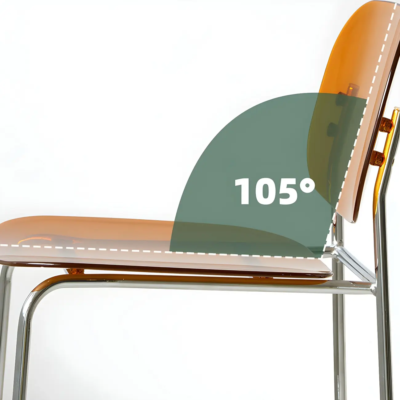 Modern Metal Counter Height Acrylic Bar Stools Image - 8 | homeyfad