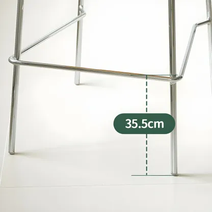 Modern Metal Counter Height Acrylic Bar Stools Image - 9