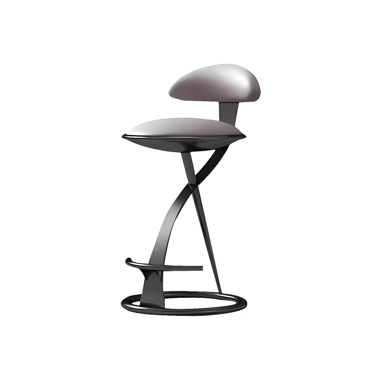 Luxury Gold Metal Frame Sleek Beige Leather Bar Stool Image - 8 | homeyfad