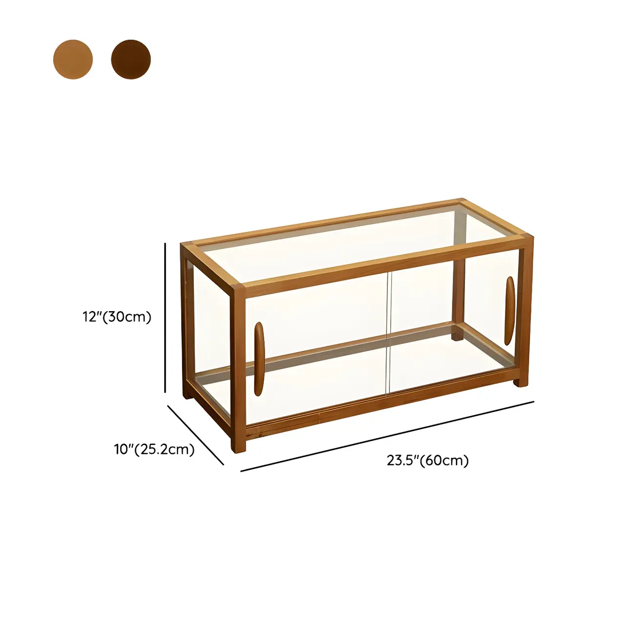 Elegant Wooden Table Top Curio Cabinet with Sliding Doors #size | homeyfad