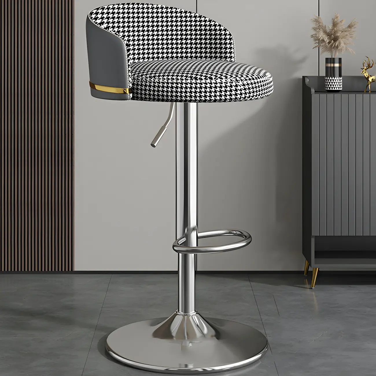 Modern Faux Leather Adjustable Luxury Bar Stool | homeyfad
