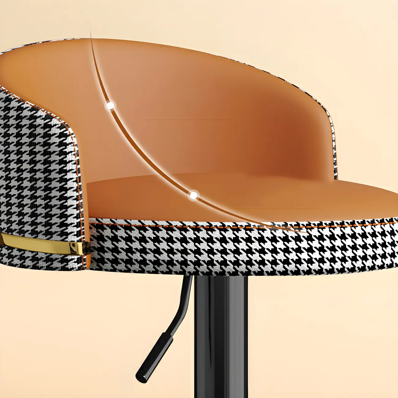 Modern Faux Leather Adjustable Luxury Bar Stool | homeyfad