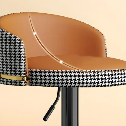Modern Faux Leather Adjustable Luxury Bar Stool