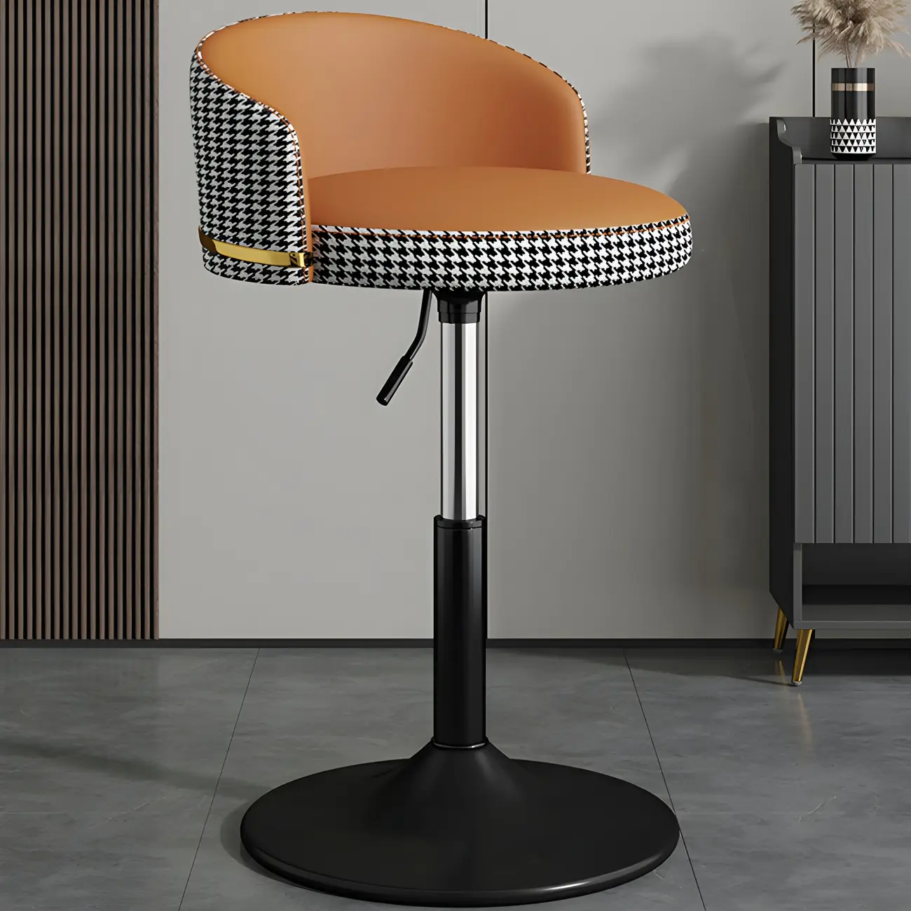Modern Faux Leather Adjustable Luxury Bar Stool | homeyfad