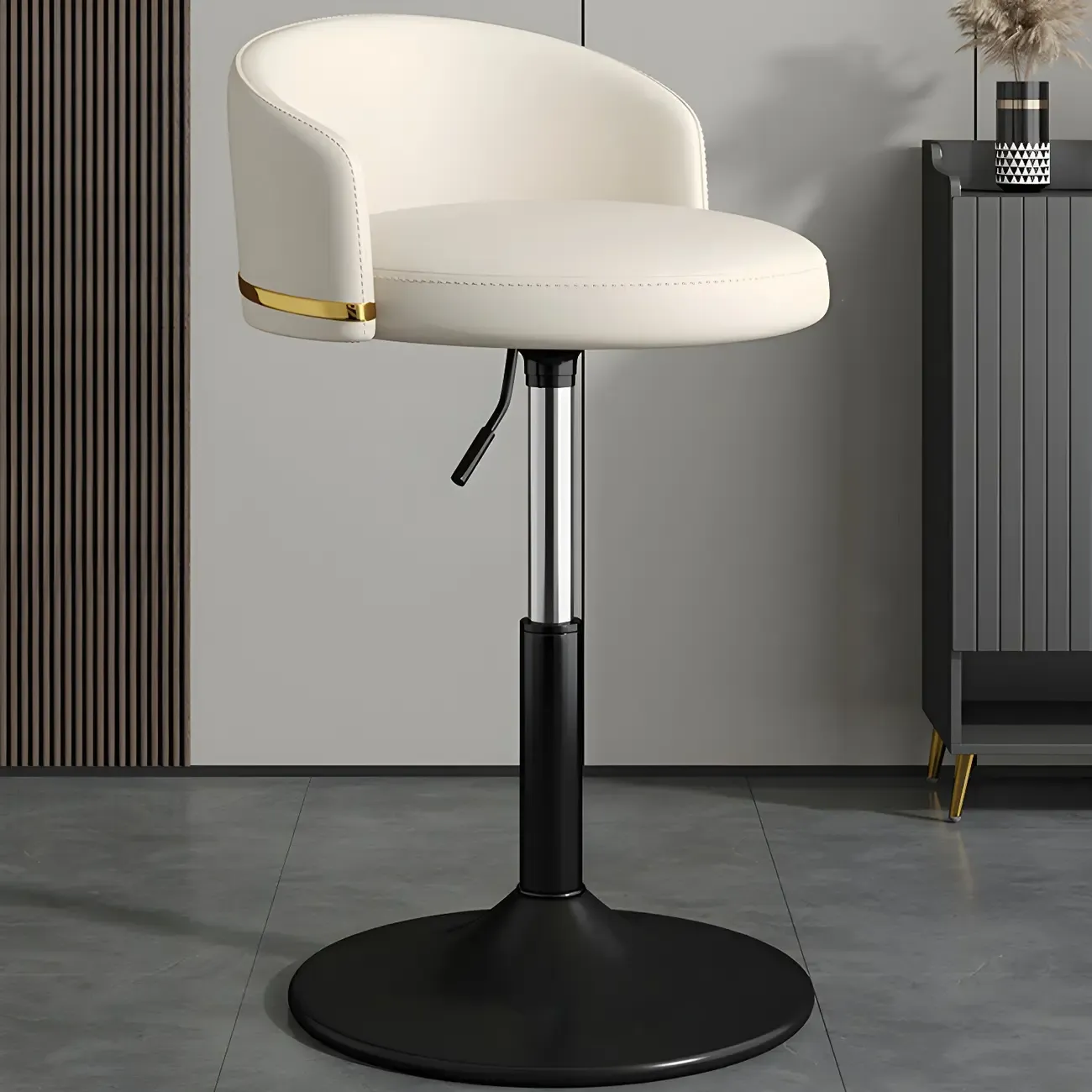 Modern Faux Leather Adjustable Luxury Bar Stool