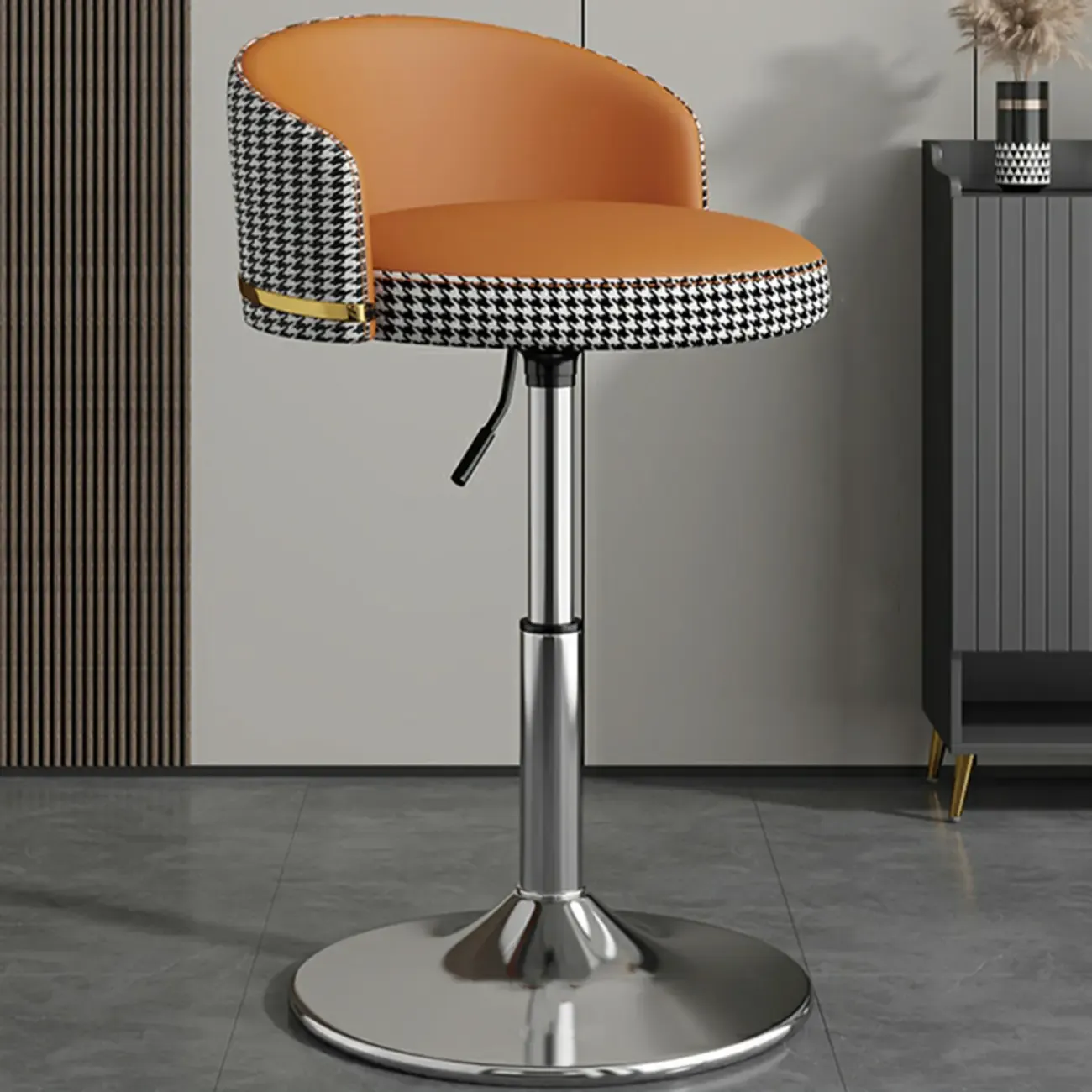 Modern Faux Leather Adjustable Luxury Bar Stool