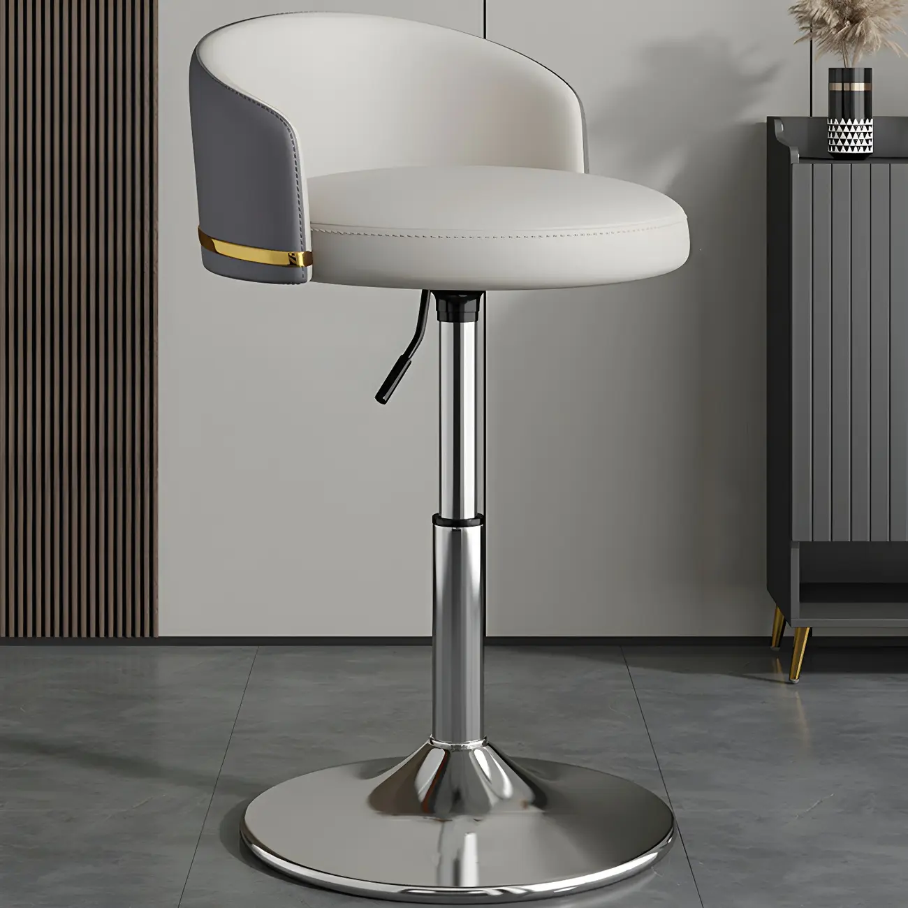 Modern Faux Leather Adjustable Luxury Bar Stool | homeyfad