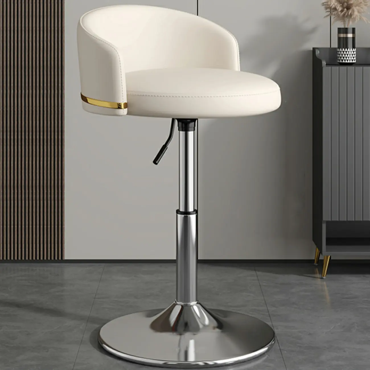 Modern Faux Leather Adjustable Luxury Bar Stool | homeyfad