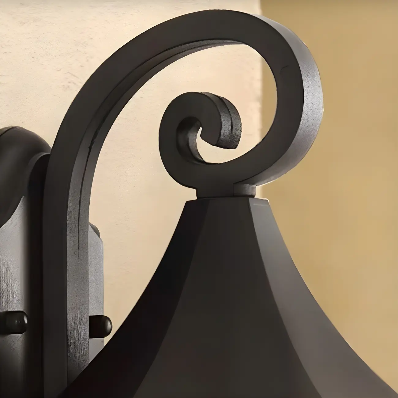 Industrial Black Metal Clear Glass Lantern Outdoor Wall Light Image - 5 | homeyfad