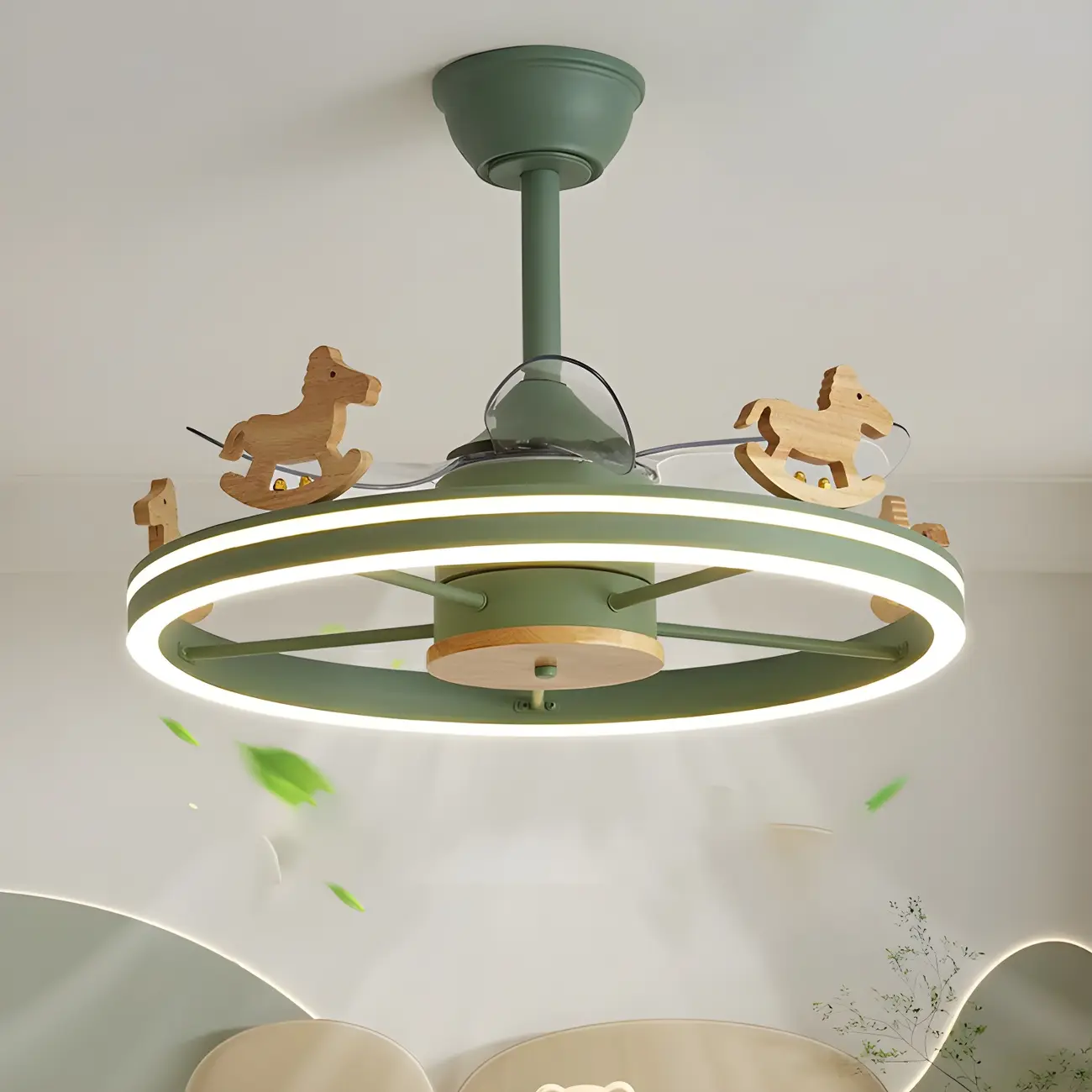 Adjustable Kids Room Chandelier Ceiling Fan with Light Image - 1 | homeyfad