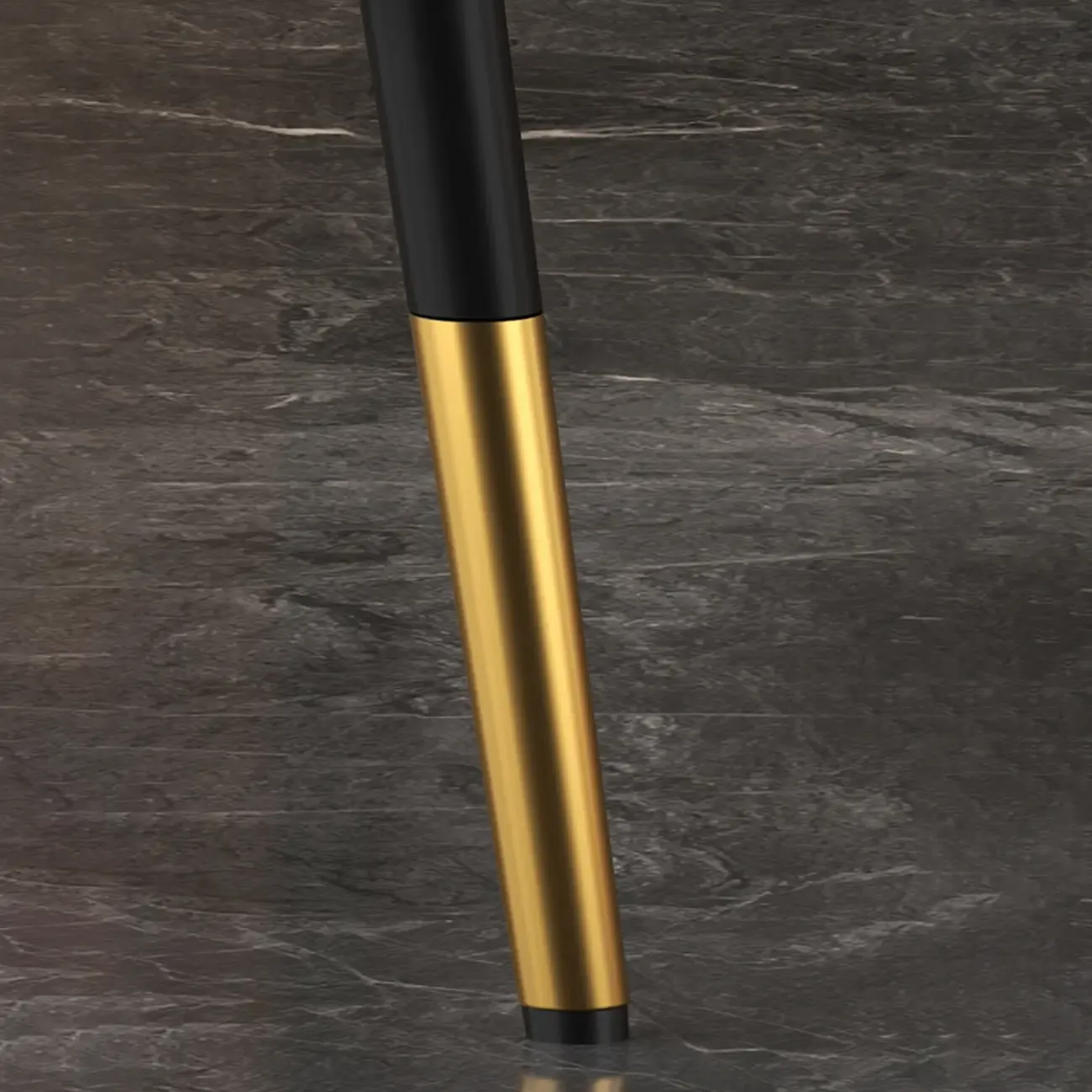 Art Deco Bucket Orange Leather Bar Stool with Back Image - 4