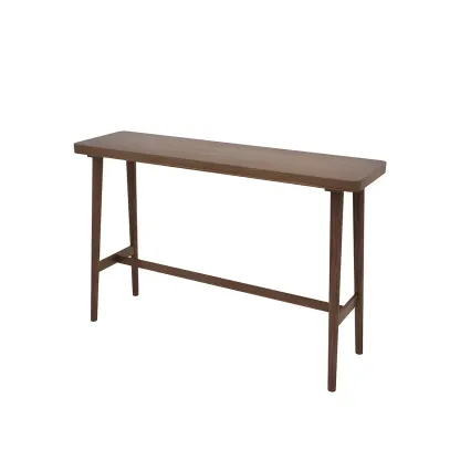 Rustic Brown Pine Trestle Bar Tables for Living Room Image - 5