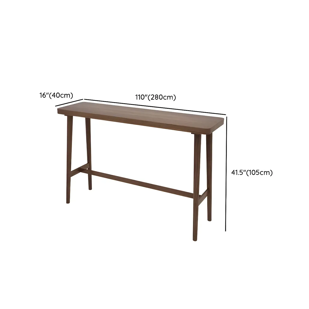 Rustic Brown Pine Trestle Bar Tables for Living Room Image - 16