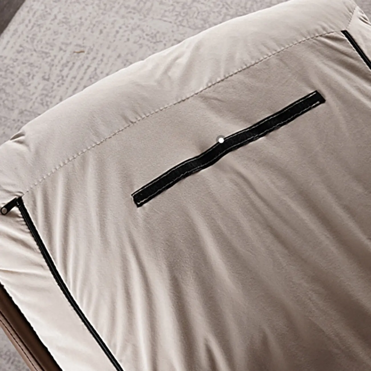 Modern Leather Armless Chair with High Pillow Back Image - 22 | homeyfad