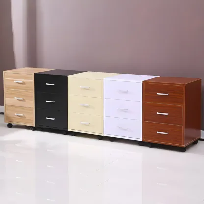 Classic Wooden Filing Cabinets with Drawers for Home Office Image - 3