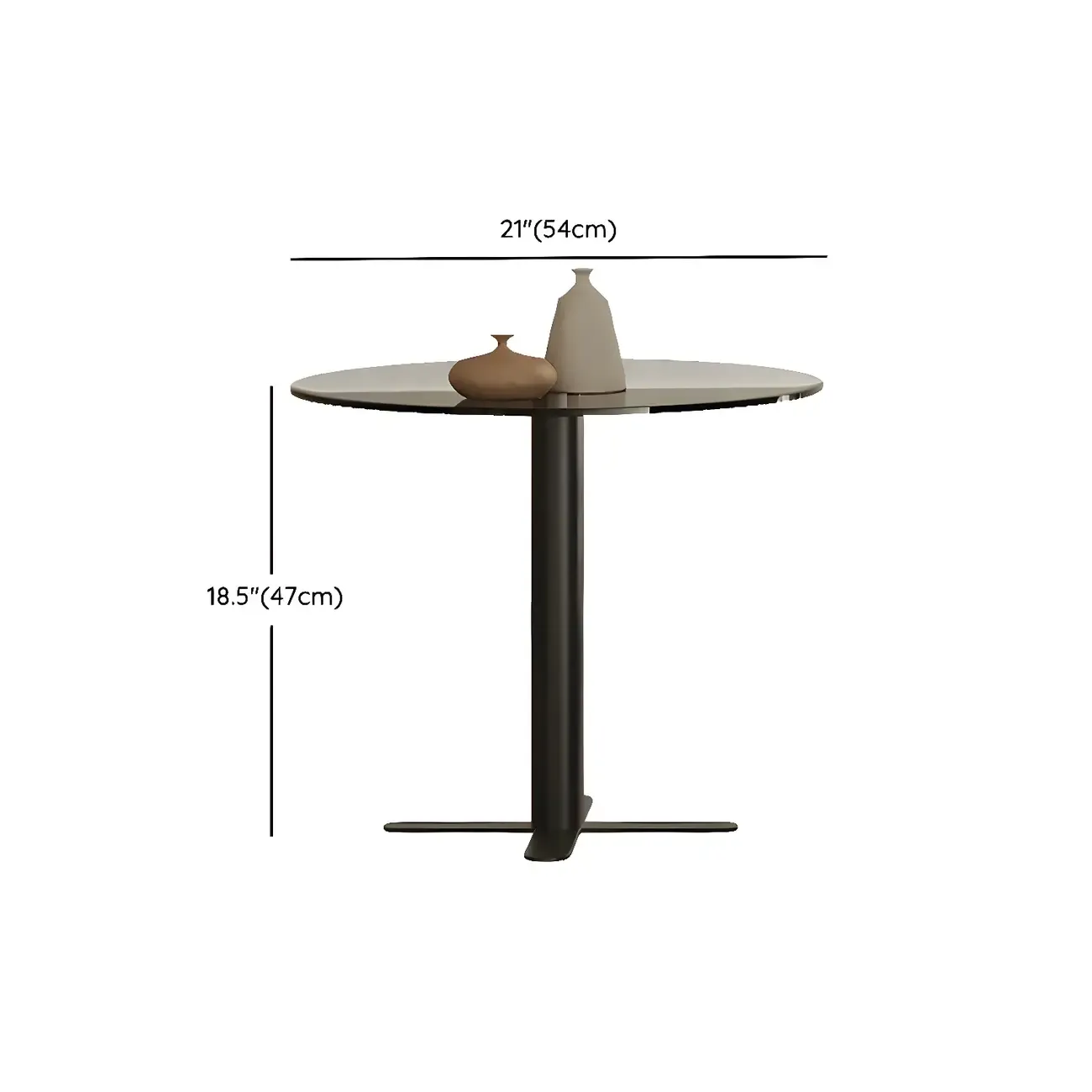 Modern Brown Wood Glass Round Coffee Table with Storage Image - 15