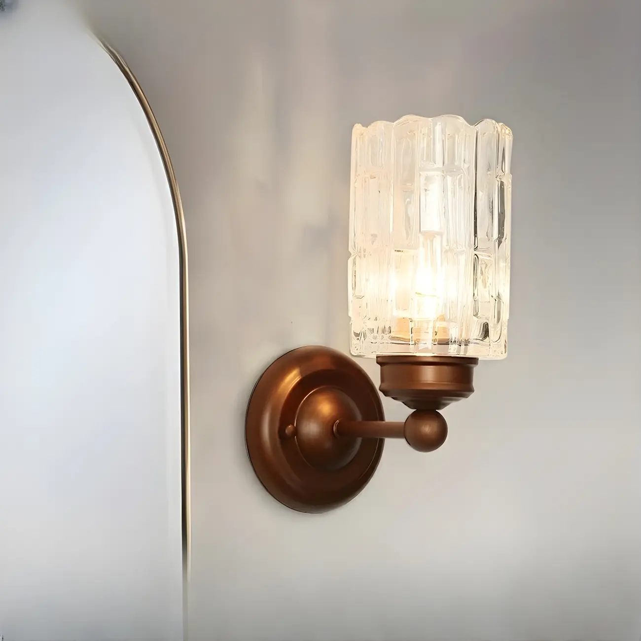 Vintage Glass Cylinder Modern Wall Sconce for Indoor Decor | homeyfad