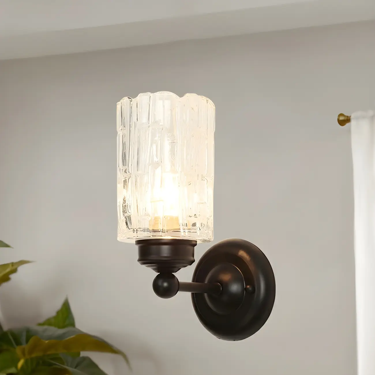 Vintage Glass Cylinder Modern Wall Sconce for Indoor Decor | homeyfad