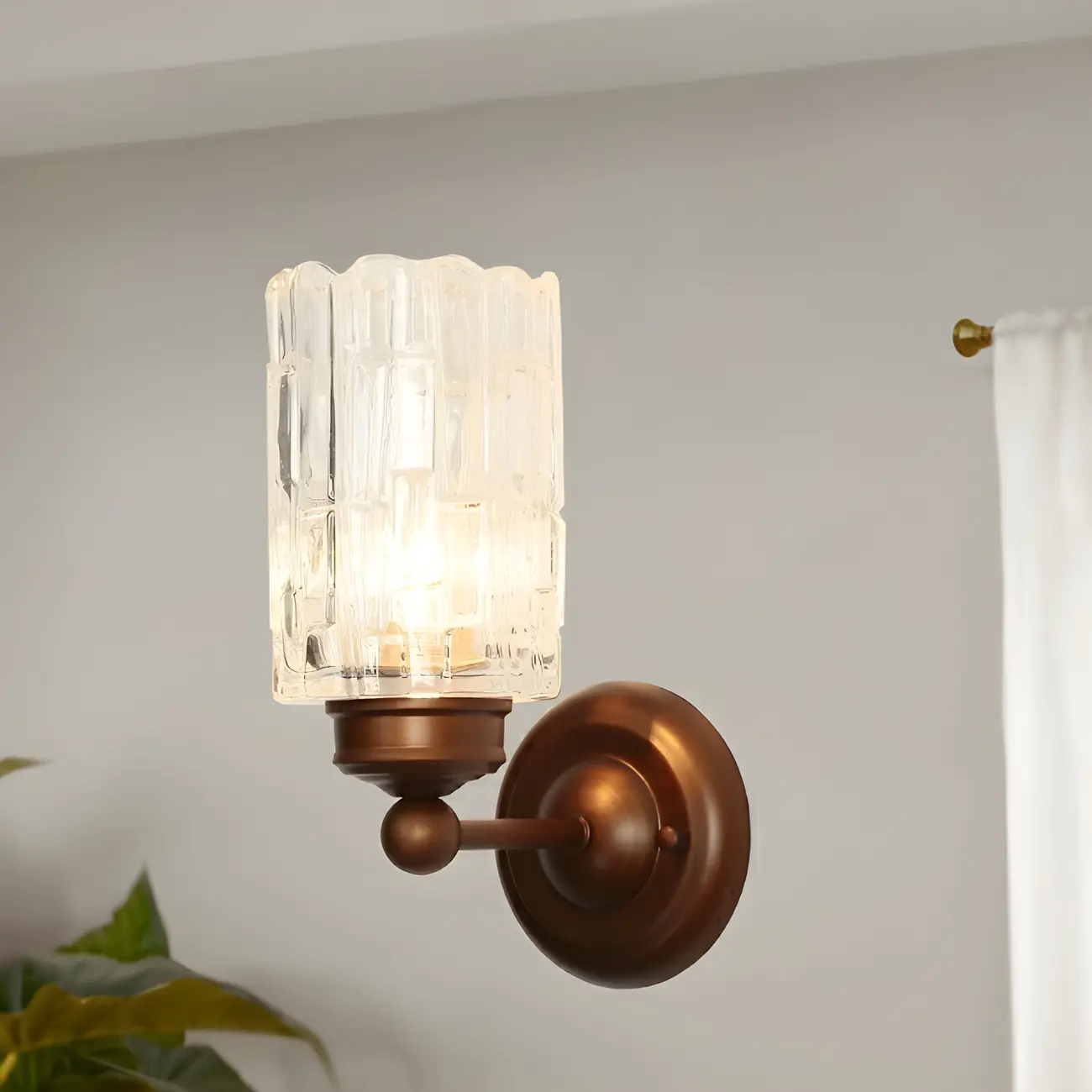 Vintage Glass Cylinder Modern Wall Sconce for Indoor Decor | homeyfad