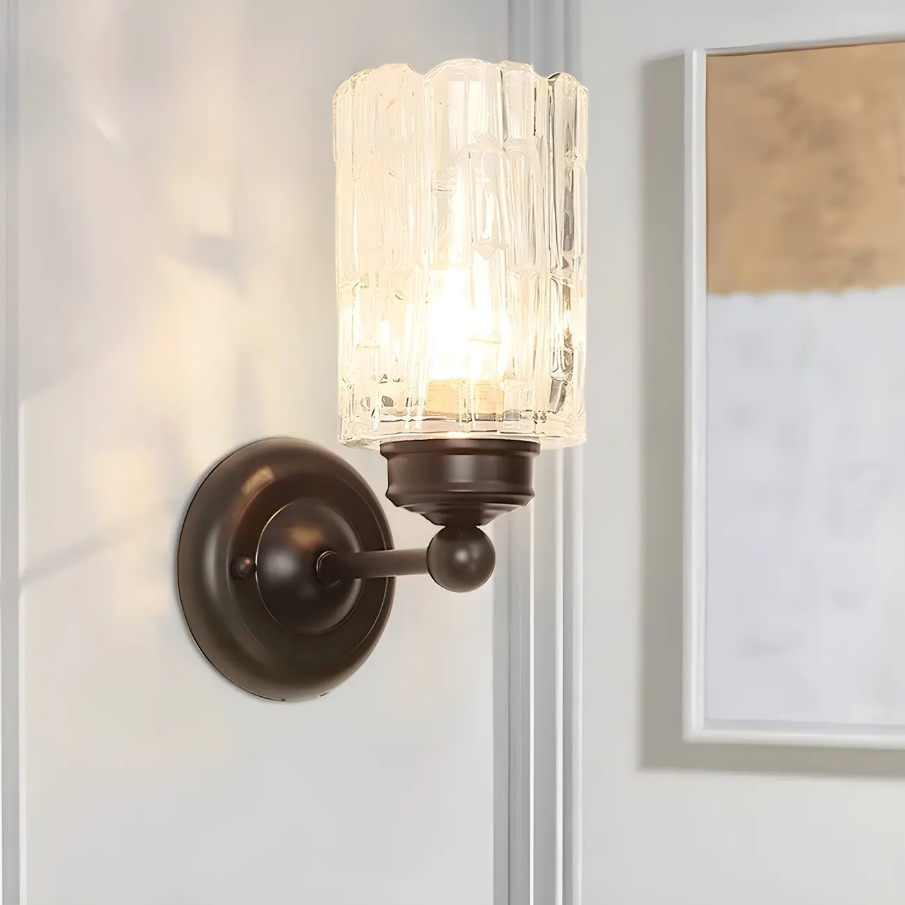 Vintage Glass Cylinder Modern Wall Sconce for Indoor Decor | homeyfad