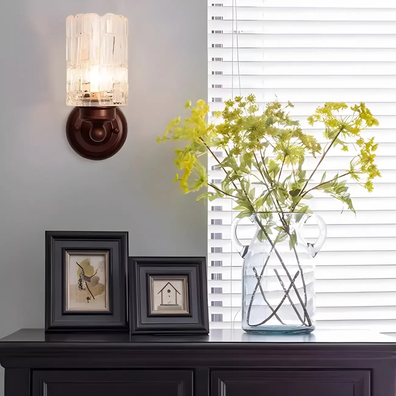 Vintage Glass Cylinder Modern Wall Sconce for Indoor Decor | homeyfad