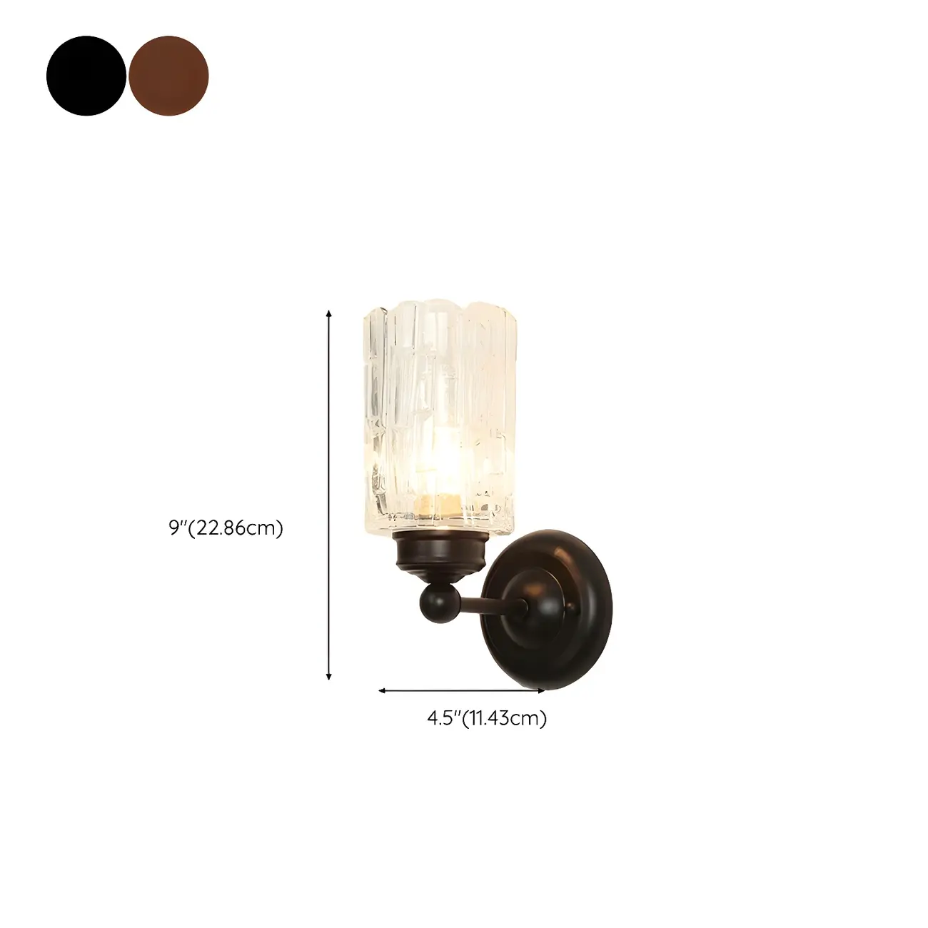 Vintage Glass Cylinder Modern Wall Sconce for Indoor Decor | homeyfad