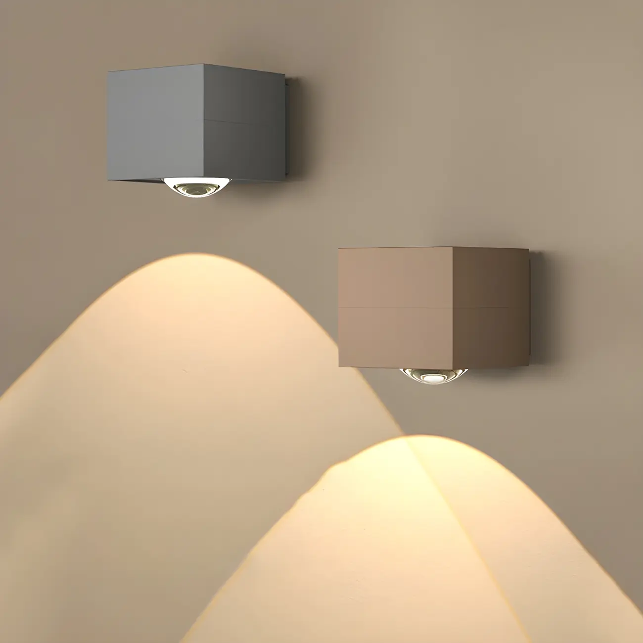 Charging Port Cube LED Wall Sconce with Touch & Warm Light | homeyfad
