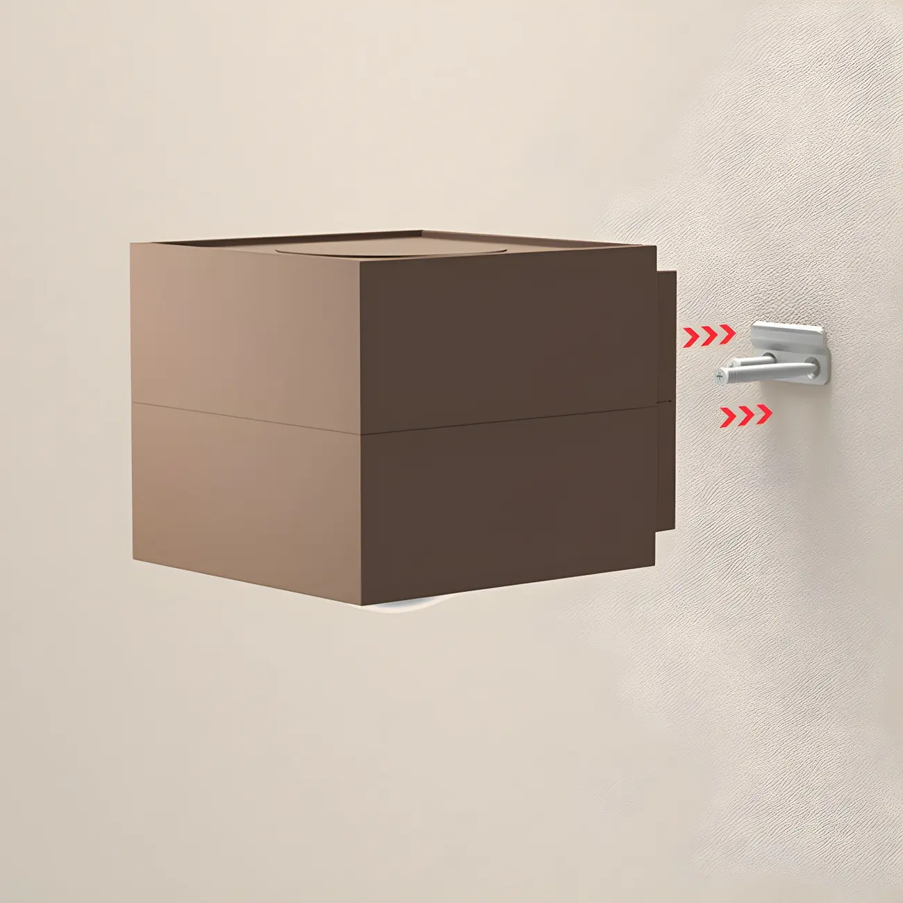 Charging Port Cube LED Wall Sconce with Touch & Warm Light | homeyfad