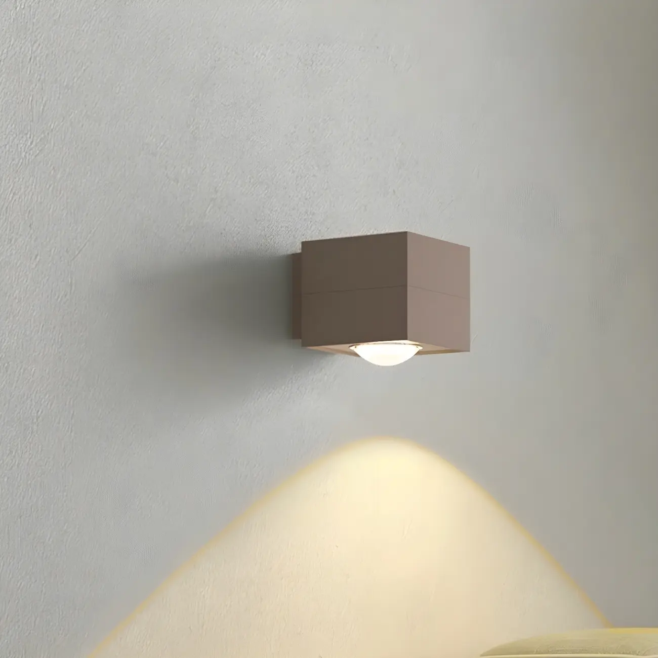 Charging Port Cube LED Wall Sconce with Touch & Warm Light | homeyfad