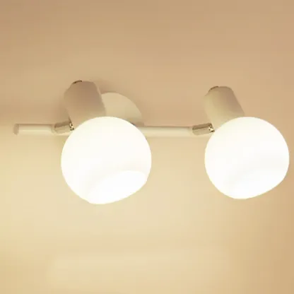 Round Modern Vanity Light with Elegant Glass Shades Image - 7