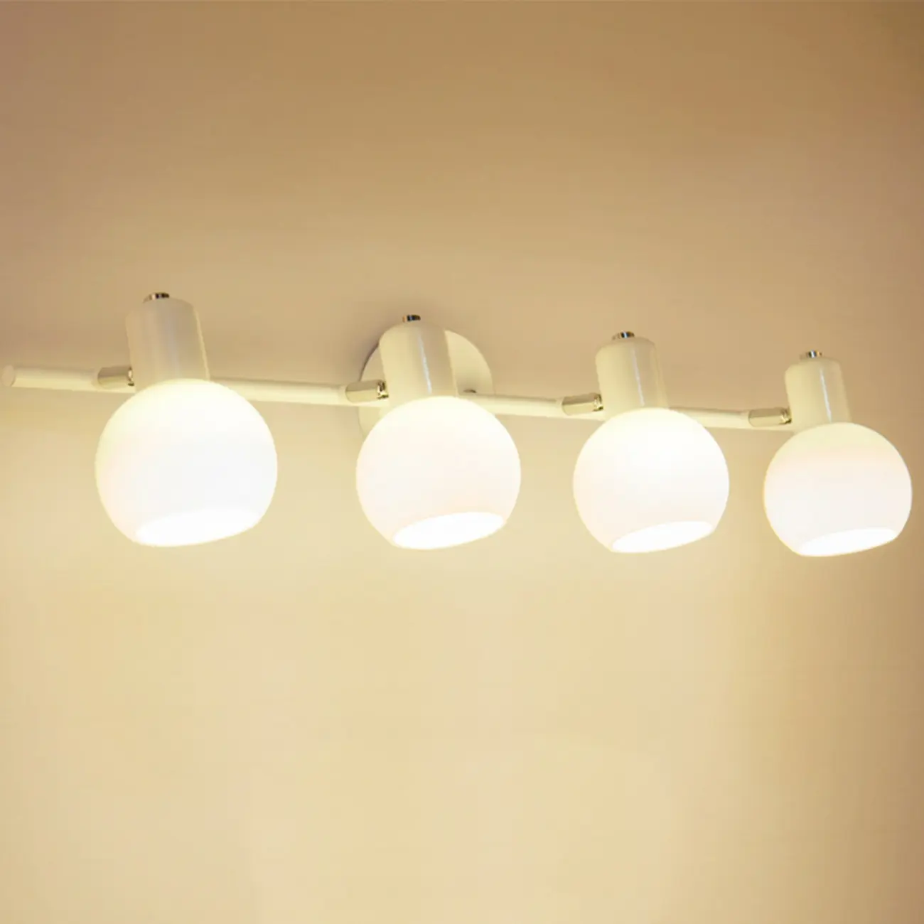 Round Modern Vanity Light with Elegant Glass Shades Image - 9 | homeyfad