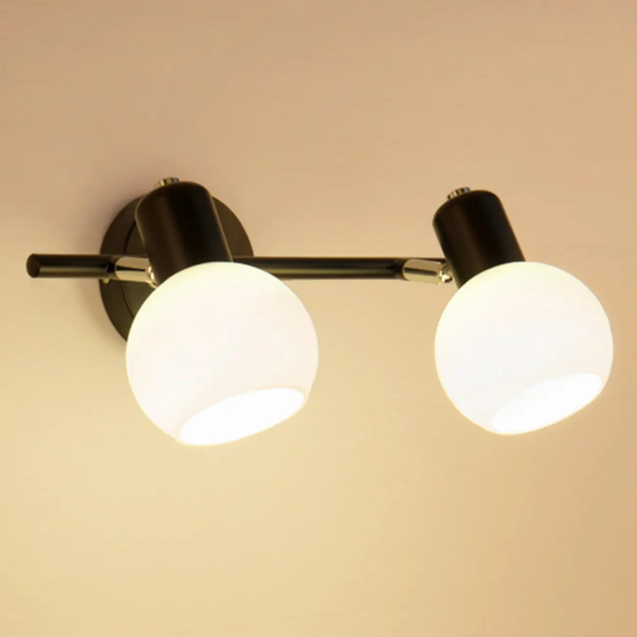 Round Modern Vanity Light with Elegant Glass Shades Image - 11 | homeyfad