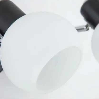 Round Modern Vanity Light with Elegant Glass Shades Image - 12