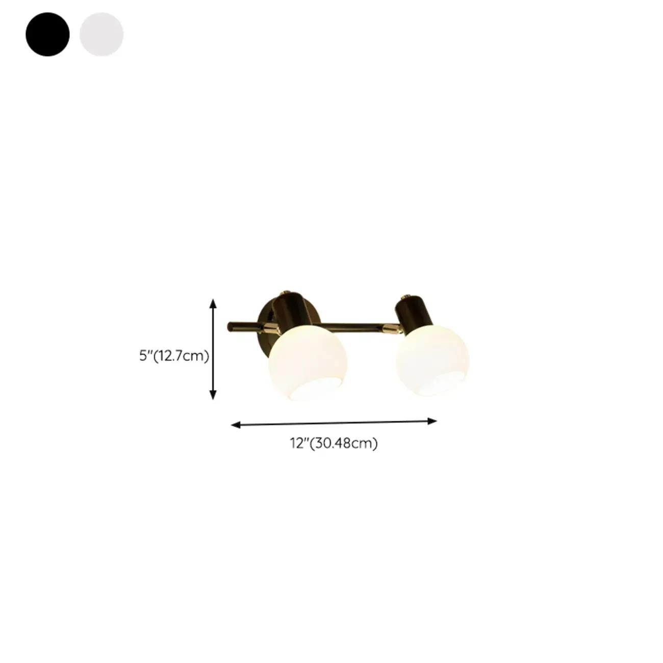 Round Modern Vanity Light with Elegant Glass Shades Image - 22