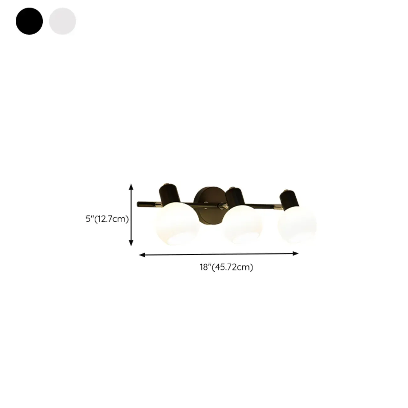 Round Modern Vanity Light with Elegant Glass Shades Image - 23